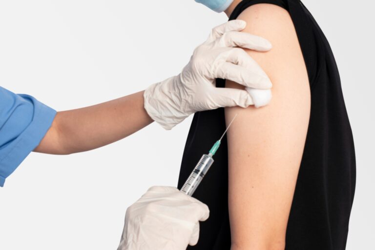 <p>Patient recieving a Cancer Vaccine</p>
